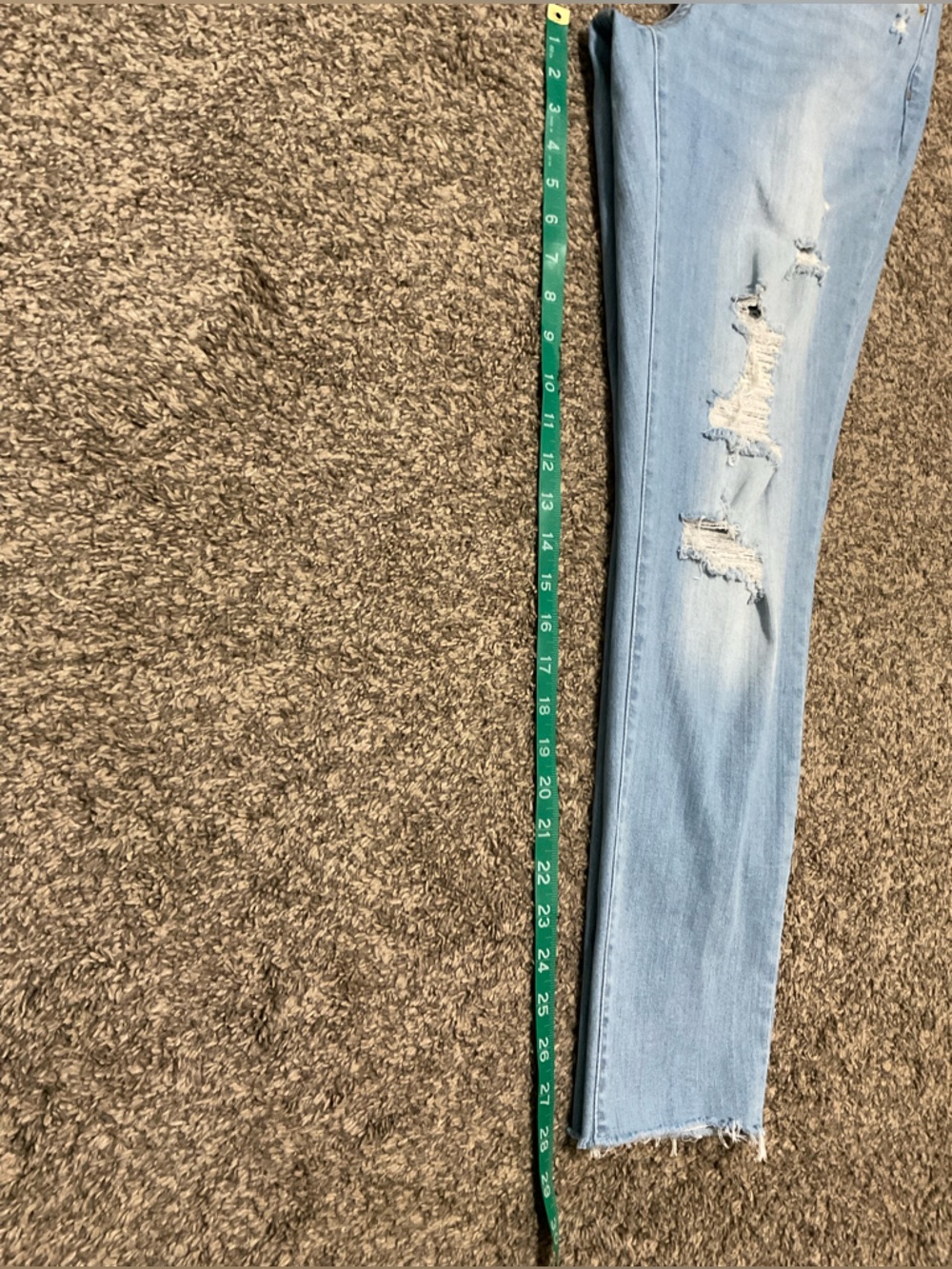 Universal Thread Light Blue Distressed Skinny Jeans Size 12 - Picture 6 of 6